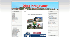 Desktop Screenshot of obec-krakovany.cz